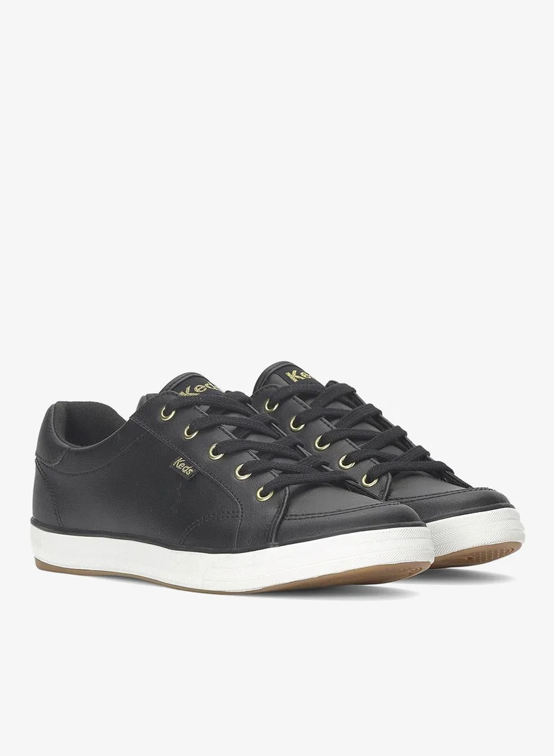 Keds black Keds Women's Center III Lace Up Leather Casual Sneaker Black for Women | Best Price UAE